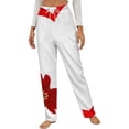 thumbnail image 1 of Valentine'S Day Love Red Flower Winter Female Pants Flannel High Waist Women Pants Lady Warm Straight Leg Plush Trousers, 1 of 7