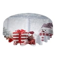thumbnail image 1 of Valentine'S Day Love Round Tablecloth Waterproof Wedding Banquet Table Cover Dining Decorative Tablecloth, 1 of 7
