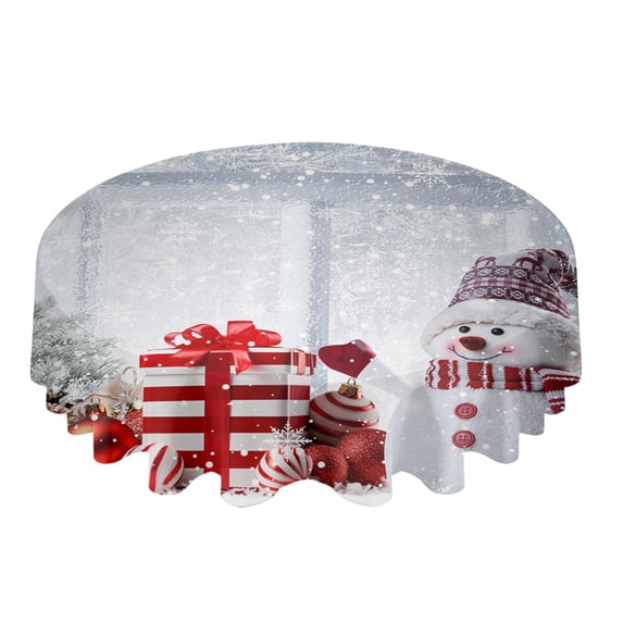 Valentine'S Day Love Round Tablecloth Waterproof Wedding Banquet Table Cover Dining Decorative Tablecloth