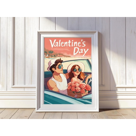 Valentine'S Day Poster, Wall Art, Valentine Card, Romantic Creative Decor, F065, Unframed Poster Size 16x24