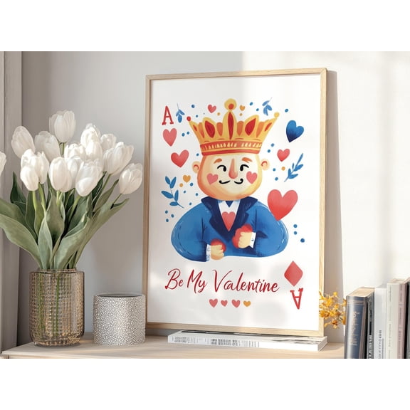 Valentine'S Day Poster, Wall Art, Valentine Card, Romantic Creative Decor, F066, Unframed Poster Size 8x12