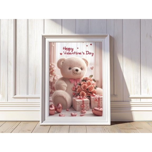 Valentine'S Day Poster, Wall Art, Valentine Card, Romantic Creative Decor, F071, Unframed Poster Size 8x12