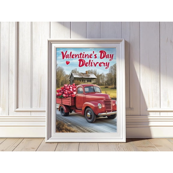 Valentine'S Day Poster, Wall Art, Valentine Card, Romantic Creative Decor, F075, Unframed Poster Size 16x24