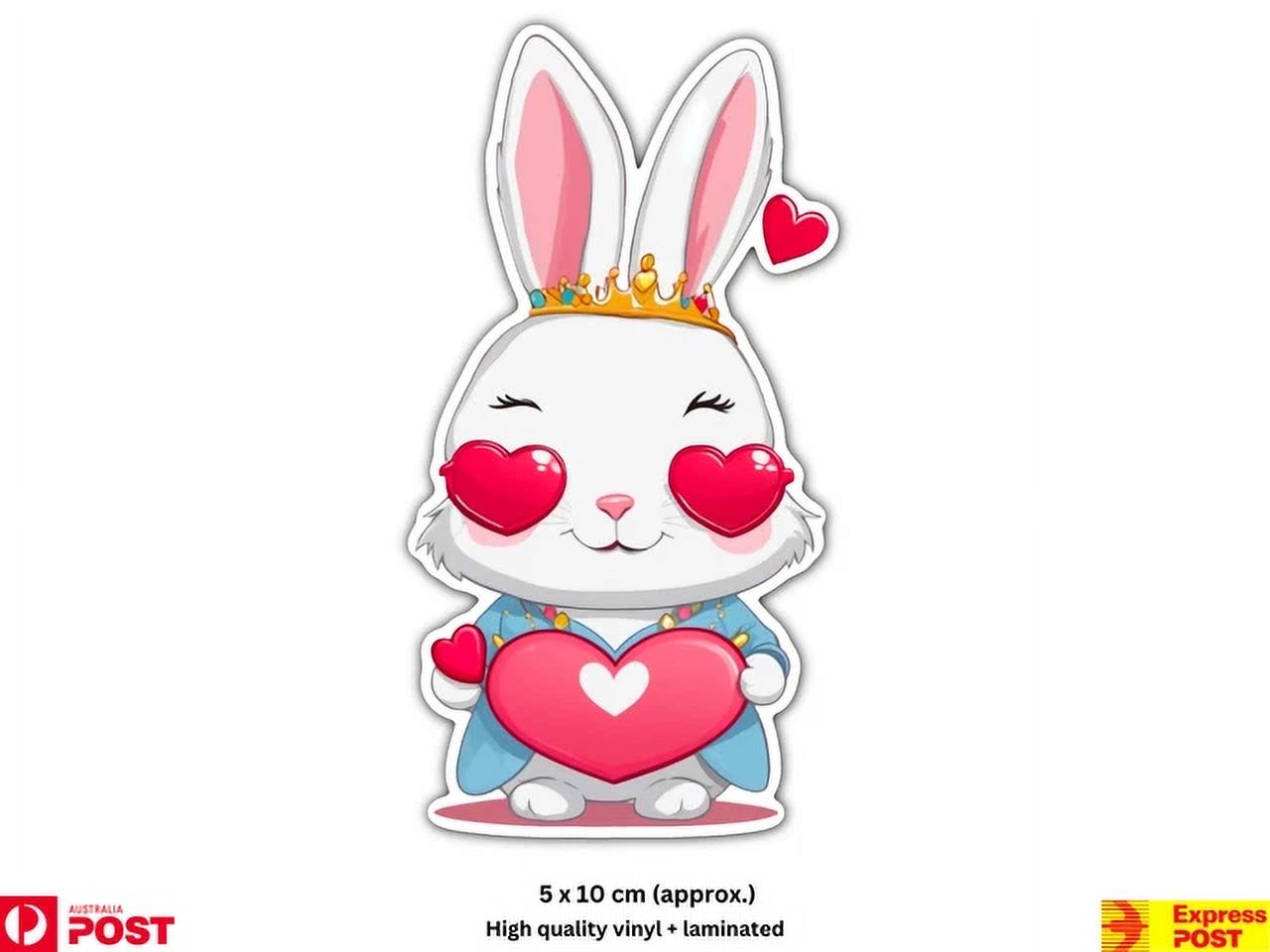 Valentine'S Day Rabbit Laptop Cute Heart Love Sticker Phone Decal Water ...