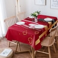 thumbnail image 1 of Valentine'S Day Red Wine Love Table Cloth Waterproof Dining Tablecloth Kitchen Decorative Party Tabl, 1 of 5
