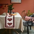 thumbnail image 1 of Valentine'S Day Table Runner,Love Plaid Cotton Printed Home Decoration Tablecloth,Machine Washable Valentine Table Linen, 13X72 Inch Valentine Table Runner Wedding Anniversary Table Decor, 1 of 5