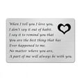 thumbnail image 1 of Valentine'S Day Wallet Insert Card Engraved Stainless Steel Metal Cards to Men Boyfriend Wife Girlfriend Birthday Wedding Romantic Gift, 1 of 19