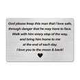 thumbnail image 1 of Valentine'S Day Wallet Insert Card Engraved Stainless Steel Metal Cards, 1 of 11