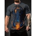 thumbnail image 1 of Valentine'S Flame Scorpio Constellation 3D Digit Men'S Printed T-Shirt | Featuring A Bright Round-Neck Design And Short Sleeves, Suitable For Summer Outings And Daily Casual Wear,, 1 of 5