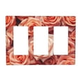 thumbnail image 1 of Valentine'S Pink Roses Bloom Switch Cover Decorative Wall Plate 3-Gang Standard Size, 1 of 5