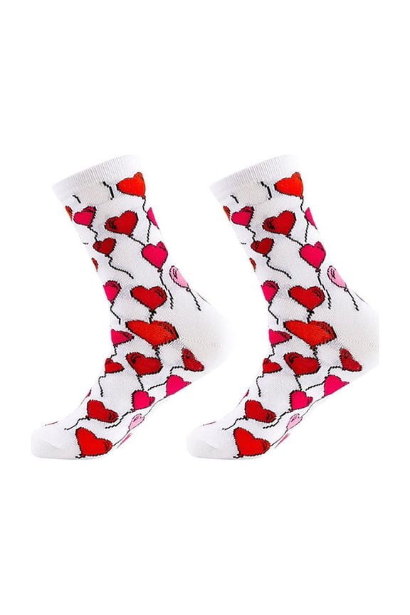 Valentine’S Socks, Women's Heart Lips Pattern Socks, Cotton Crew Novelty Socks, Funny Socks for Couples, Valentine’S Day, Gift, His And Hers Matching, Romantic Gift Baberdicy, Ideal for Women