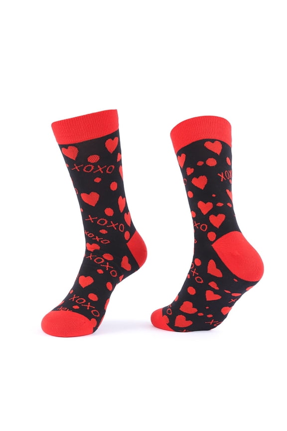 Valentine’S Socks, Women's Heart Lips Pattern Socks, Cotton Crew Novelty Socks, Funny Socks for Couples, Valentine’S Day, Gift, His And Hers Matching, Romantic Gift Baberdicy, Ideal for Women