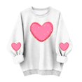 thumbnail image 1 of Valentine Shirts For Women Cute Casual Heart Print Graphic Sweatshirt Funny Crew Neck Plus Size Long Sleeve Pullover Tops, 1 of 6