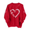 thumbnail image 1 of Valentine Shirts for Women Cute Love Heart Sweater Casual Long Sleeve Crewneck Pullover Sweatshirts Valentines The Day Tops, Graphic Sweatshirt Funny Crew Neck Plus Size Long Sleeve Tops,M, 1 of 3