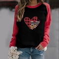 thumbnail image 1 of Valentine Shirts for Women Love Heart Graphic Tops Casual Raglan Long Sleeve ing Shirt Pullover Blouse Loose Fit Tees, 1 of 4