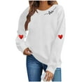 thumbnail image 1 of Valentine Shirts for Women Love Heart Print Shirts Cute Crew Neck Sweatshirts Valentines Tops for Women Spring Fashion Outfit 2026, 1 of 6