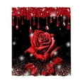 thumbnail image 1 of Valentine Shower Curtain, Waterproof Polyester Shower Curtain, Romantic Heart-Shaped Rose Digital Print Bathroom Decor, Durable Rust-Proof Grommets with Hooks for Easy Installation, 1 of 7