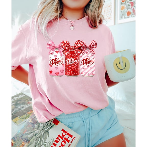 Valentine Soda-Inspired Graphic T-Shirt – Cute XOXO Comfort Colors Tee, V-day Gift