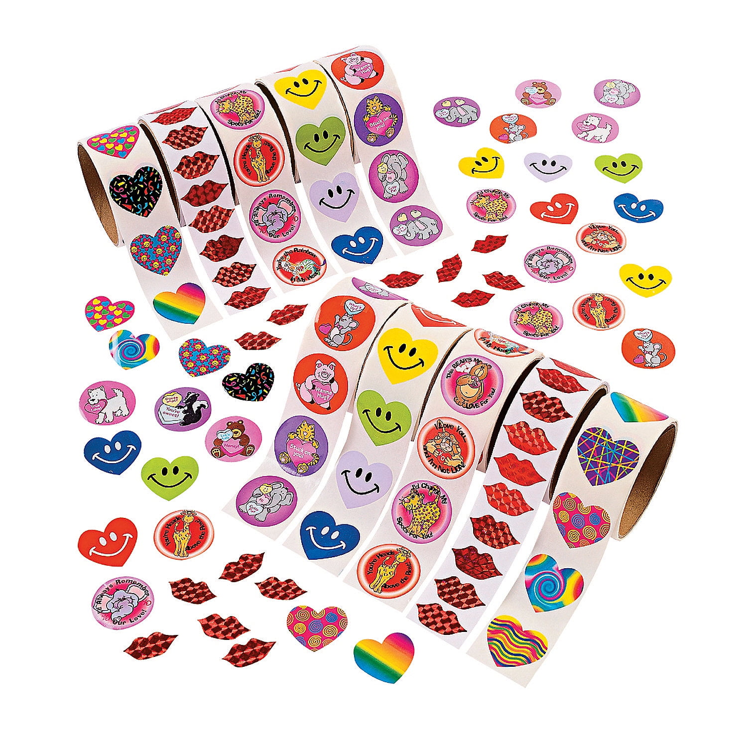 Valentine Sticker Assortment (10 Rolls) - Stationery - 10 Pieces