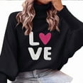 thumbnail image 1 of Valentine Sweaters for Women Juniors Loose Batwing Sleeve Turtleneck Sweater Knit Warm Pullover Sweater Shermie, 1 of 4