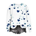 thumbnail image 1 of Valentine Sweatshirts for Women Heart Graphic Oversized Drop Shoulder Pullover Comfy Crewneck Long Sleeve Cute Shirts Casual Travel Outfits, 1 of 7