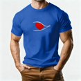 thumbnail image 1 of Valentine T-Shirt for Men Heart Print Casual Sport Short Sleeve Round-Neck Top,Valentines Gift Ideas for Him Shirt, 1 of 5