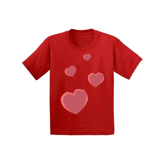 Valentine T-shirt Red Hearts Baby Shirt Valentine's Day