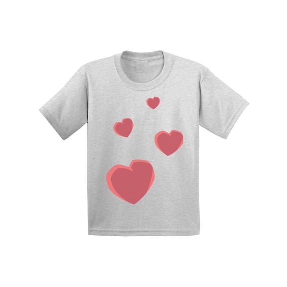 Valentine T-shirt Red Hearts Kids T Shirts Valentine's Day