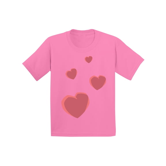 Valentine T-shirt Red Hearts Kids T Shirts Valentine's Day