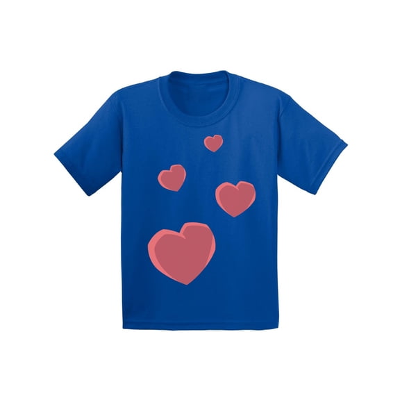 Valentine T-shirt Red Hearts Kids T Shirts Valentine's Day