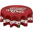 thumbnail image 1 of Valentine Tablecloth Round 60 Inch Red Flower and Heart Decorative Table Cloth Washable Valentine''s Day Table Cover for Kitchen Dining Table Patio Party Picnic Indoor Outdoor Home Decor, 1 of 1