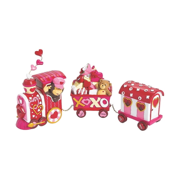 Valentine Tabletop Train - Home Decor - 3 Pieces