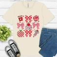 thumbnail image 1 of Valentine Teacher Shirt – Cute Heart Bow Coffee Apple Classroom Tee, Natural, S, 1 of 6