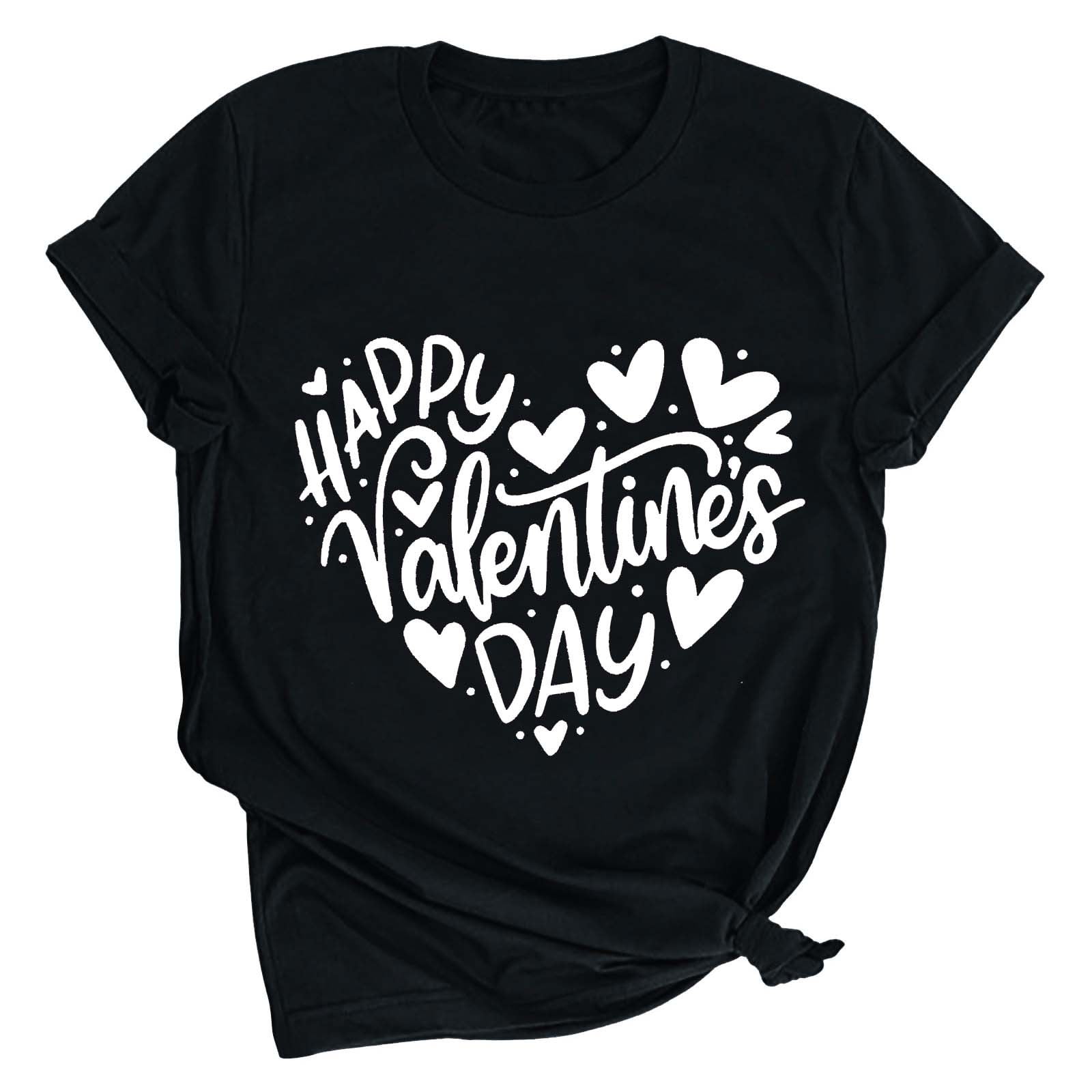 Valentine Tee Shirts for Women Bling Valentines Blouses for Women