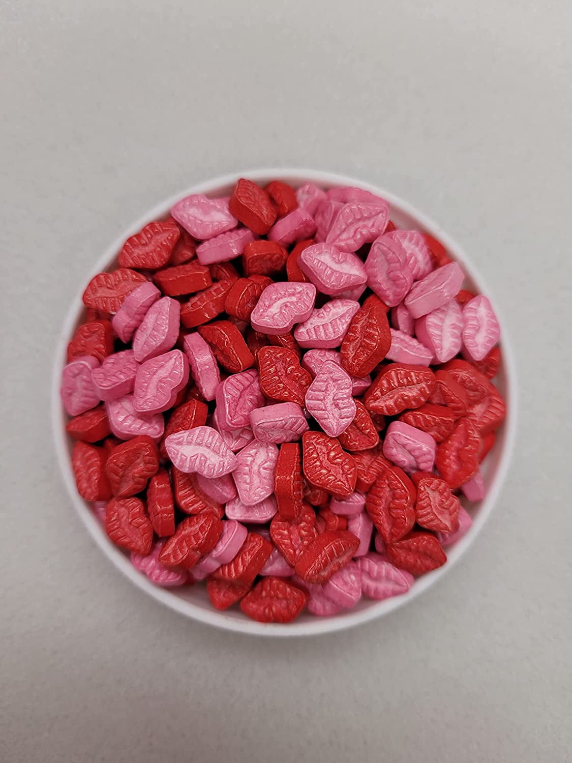 Valentine Thick Lip Candy Confetti Sprinkles, Cake, Cookies, Donuts, Cakepop Toppings, 4 oz.