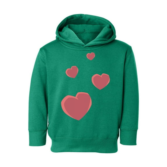 Valentine Toddler Hoodie Red Hearts Hooded Sweatshirt for Kids Valentine's Day