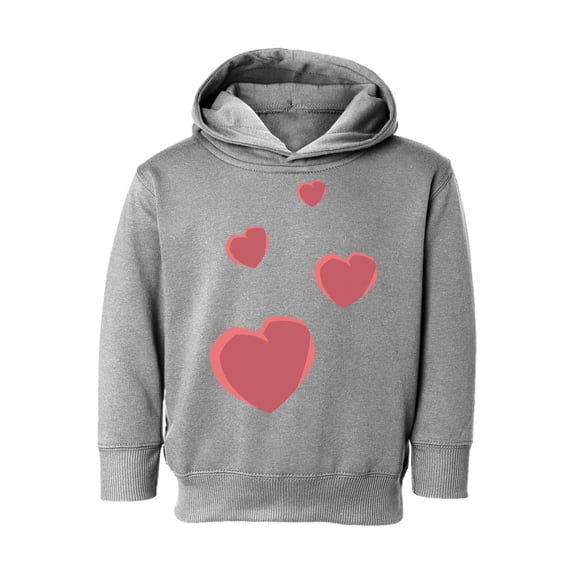 Valentine Toddler Hoodie Red Hearts Hooded Sweatshirt for Kids Valentine's Day