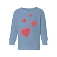thumbnail image 1 of Valentine Toddler Long Sleeve Shirt Red Hearts Kids T-shirt Valentine's Day, 1 of 4