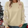 thumbnail image 1 of Valentine Tops for Women Long Sleeves Valentine Sweatshirt Trendy Love Heart Shirts Plus Size Ladies Gift Tops 2026 Beige S, 1 of 8