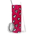 thumbnail image 1 of Valentine Tumbler Valentine‘s Day Gifts for Wife Girlfriend Bride 20oz Heart Skinny Tumbler With Lid and Straw Insulated Stainless Steel Valentine Travel Mug Wine Cups, 1 of 6