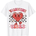 thumbnail image 1 of Valentine Vibes Valentines Day Girls Womens T-Shirt, 1 of 2