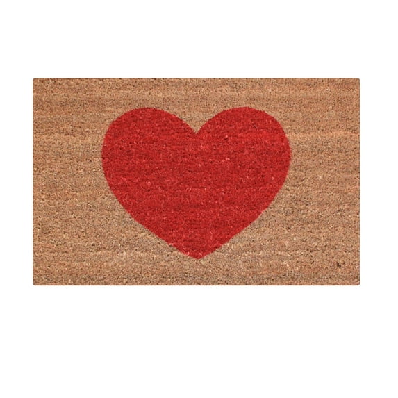 Valentine Welcome Doormat Romantic Heart Design Non Slip Entry Mat Decor Couples Gift Indoor Outdoor Use