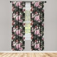 thumbnail image 1 of Valentine Window Curtains, Colorful Roses and Leaves Repetitive Art on Monochrome Backdrop, Lightweight Decor 2-Panel Set with Rod Pocket, Pair of - 28"x95", Mauve Taupe and Fern Green, by Ambesonne, 1 of 3