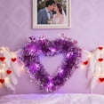thumbnail image 1 of Valentine Wreath - 30cm Illuminated Heart Wreath with Warm White Lights for Romantic Ambiance - Valentines Day Wreath Window Mantel Decor, 1 of 6