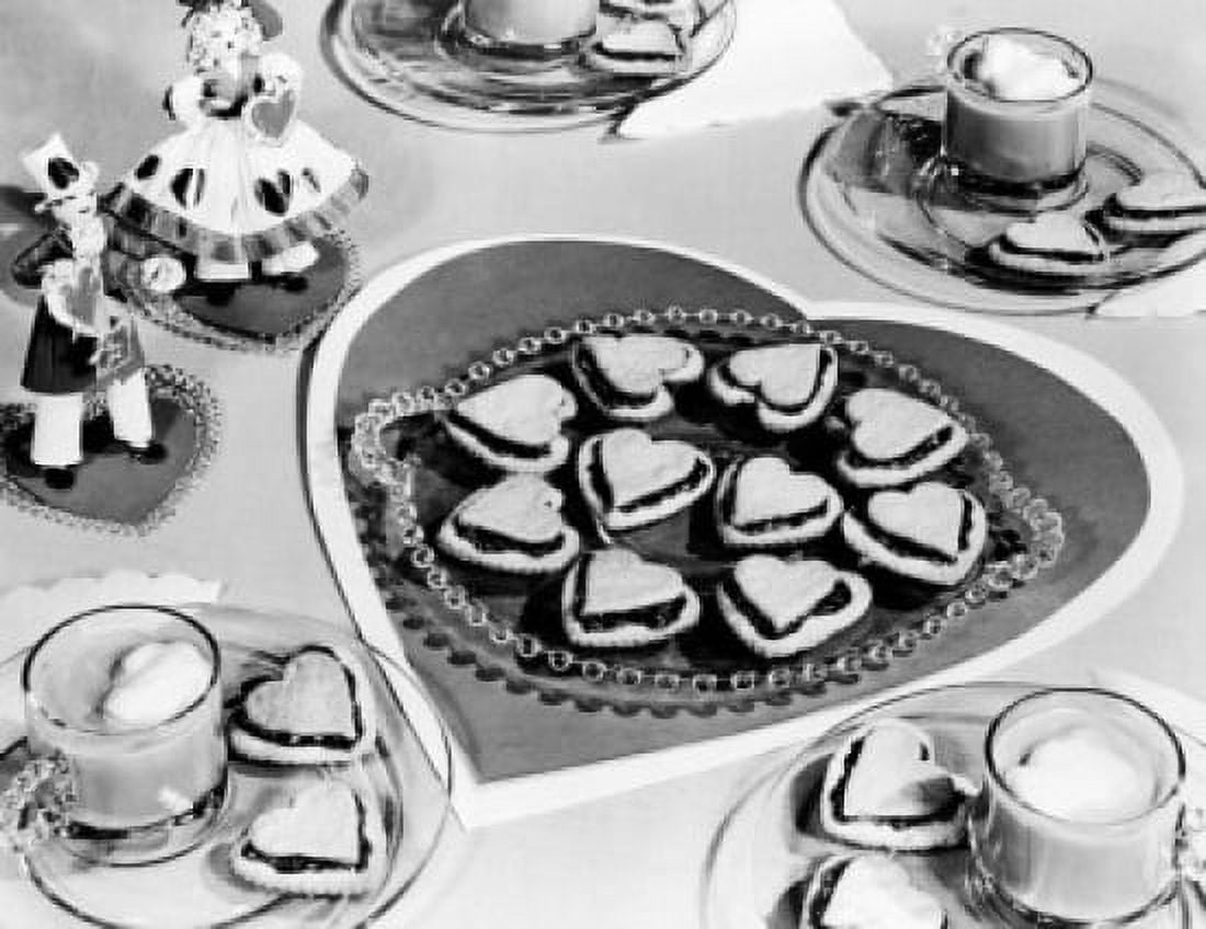 Valentine cakes table setting Canvas Art - (18 x 24)