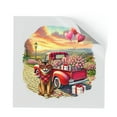 thumbnail image 1 of Be My Valentine's Abyssinian Truck Full of Love Flower Balloon Cutout Transfer Sticker Cat Lover Kitten Owner Gifts Transparent Decal Art Decor - 02029, 1 of 5