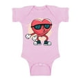thumbnail image 1 of Valentine's Baby Bodysuit Funny Heart Dance Romper Valentine's Day Gifts, 1 of 4