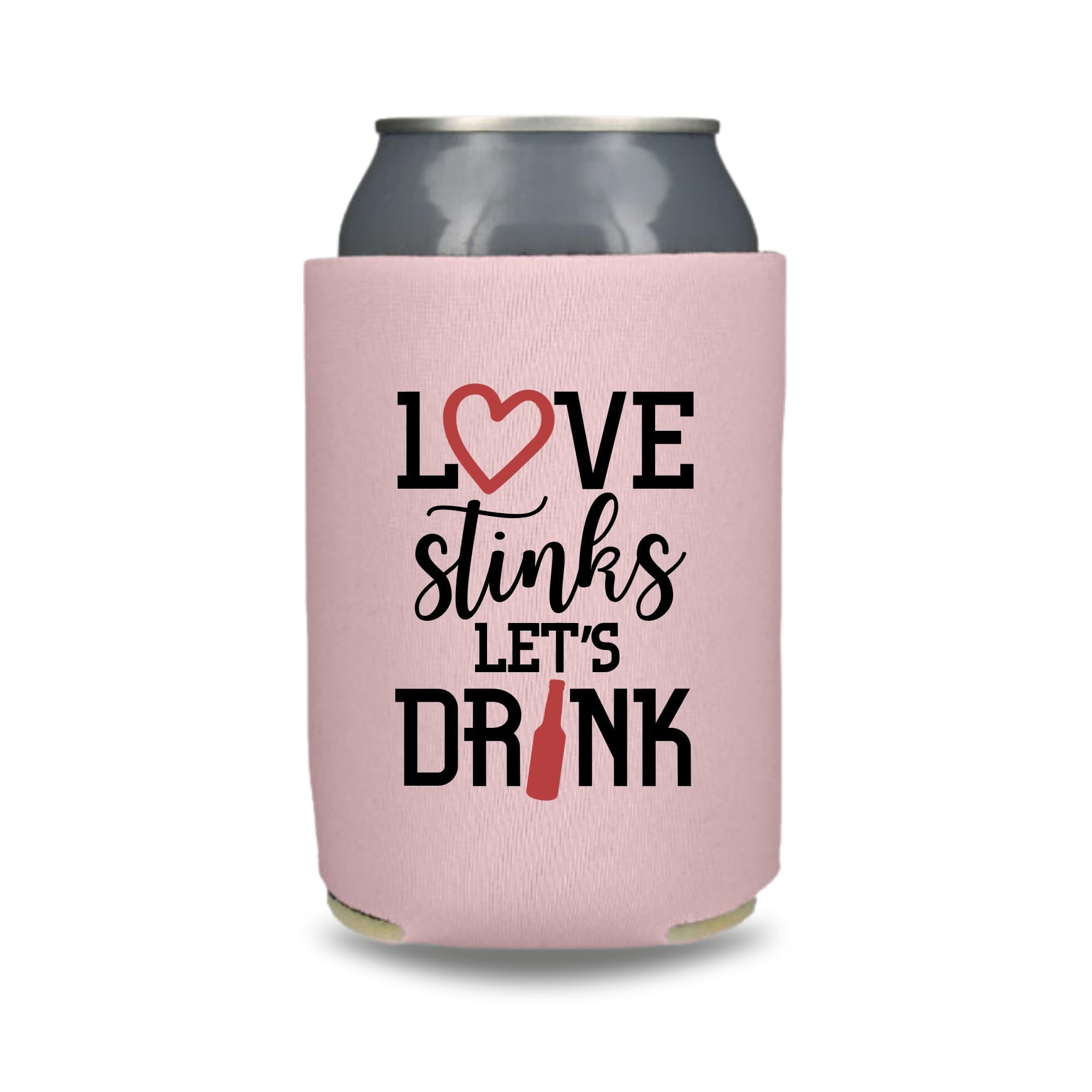 Valentine's Beer Can Coolers, Love Stinks, Let's Drink, Funny Valentine ...