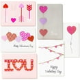 thumbnail image 1 of Valentine's Cards with Envelopes, 6 Colorful Heart Designs (5 x 7 In, 12 Pack), 1 of 7
