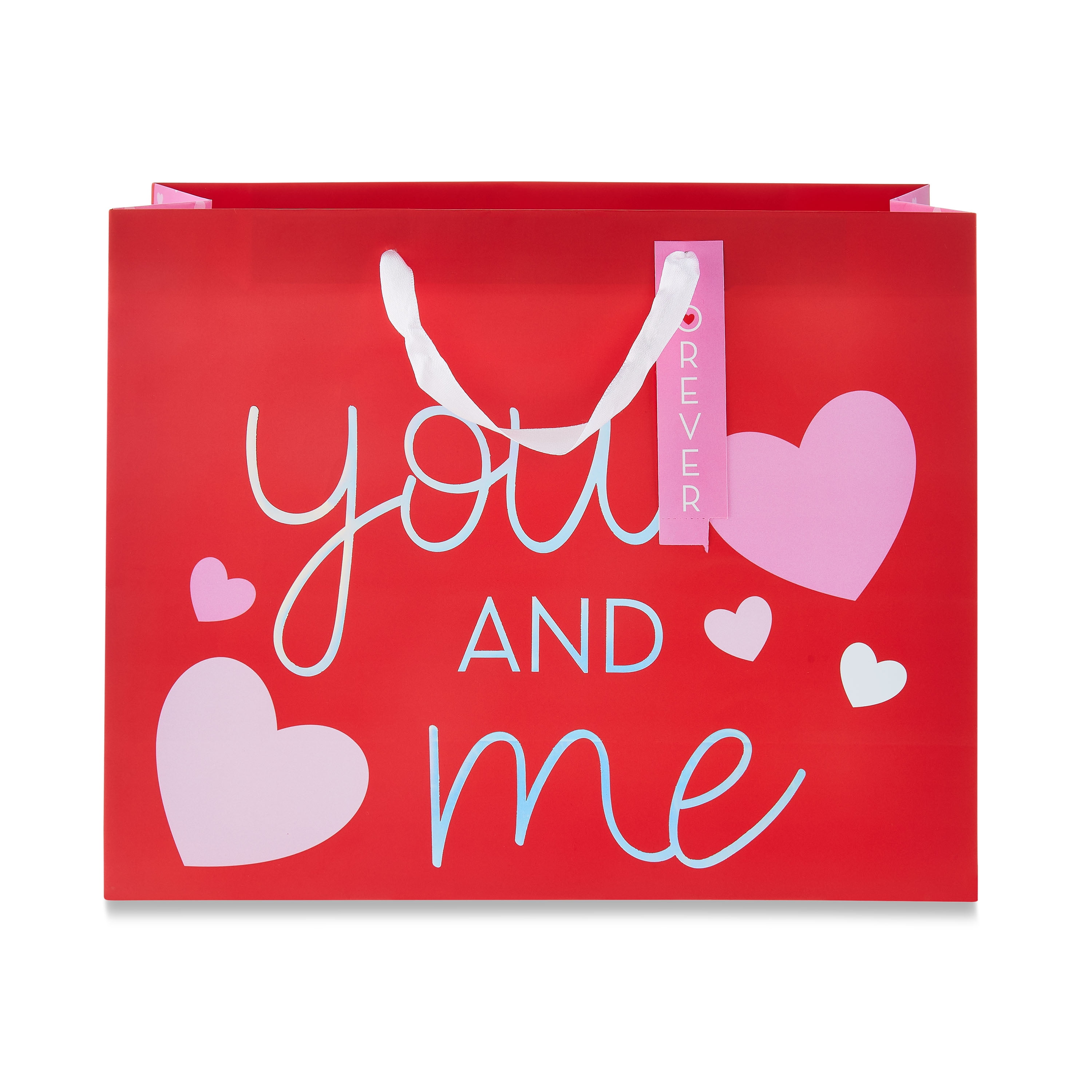 Valentine's Day 10" Large Red Paper Gift Bag, You and Me, by Way To
